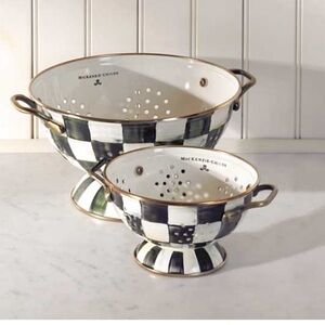 Mackenzie Childs Courtly Check mini colander